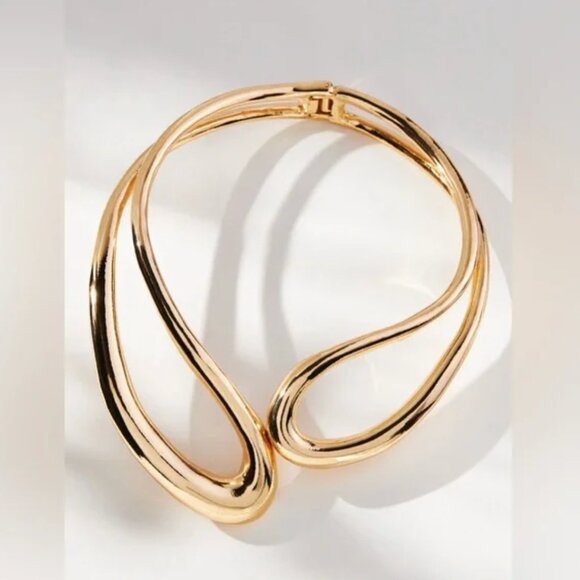 Anthropologie Jewelry - Anthropologie NWT Mod Open Metal Collar Necklace